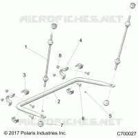 SUSPENSION, REAR BARRA DI STABILIZZAZIONE