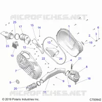 TRASMISSIONE, CLUTCH COVER AND DUCTING