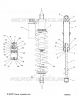 SUSPENSION, AMMORTIZZATORE POSTERIORE TRACK, W/RES.
