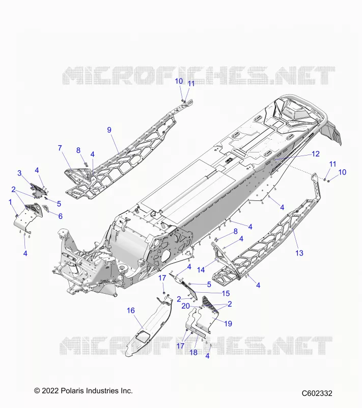 CHASSIS, PROTEZIONE FRIZIONE, FOOTRESTS, AND RUNNINGBOARDS