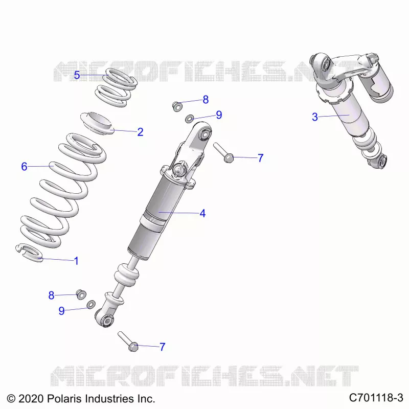 SUSPENSION, REAR SHOCK MONTAGGIO