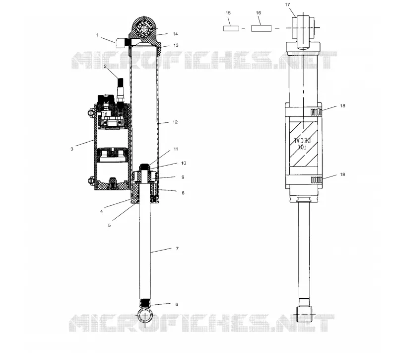 SHOCK AND RESERVOIR (REAR TRACK)(EDGE)
