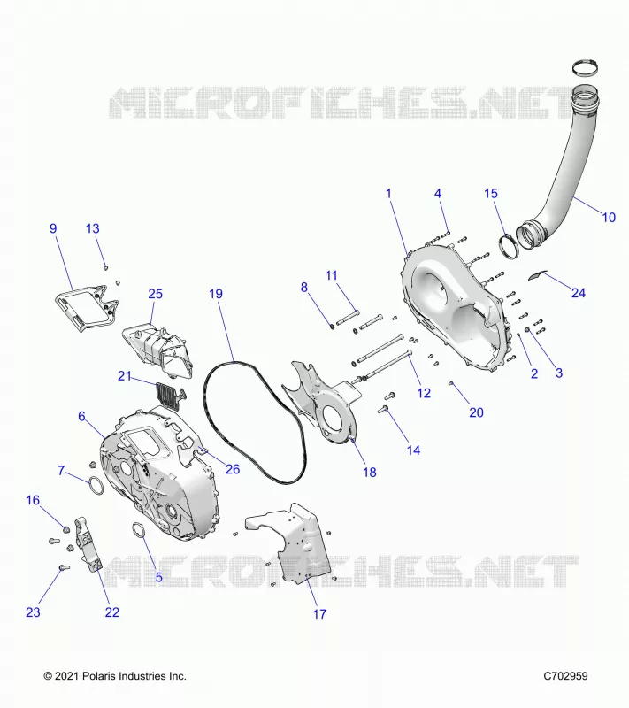 TRASMISSIONE, CLUTCH COVER AND DUCTING