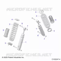 SOSPENSIONE POSTERIORE SHOCKS AND MOUNTING