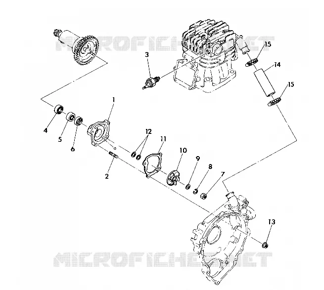 POMPA DELL'ACQUA ASSEMBLY 350 4X4 / W928139 (4922832283040A)