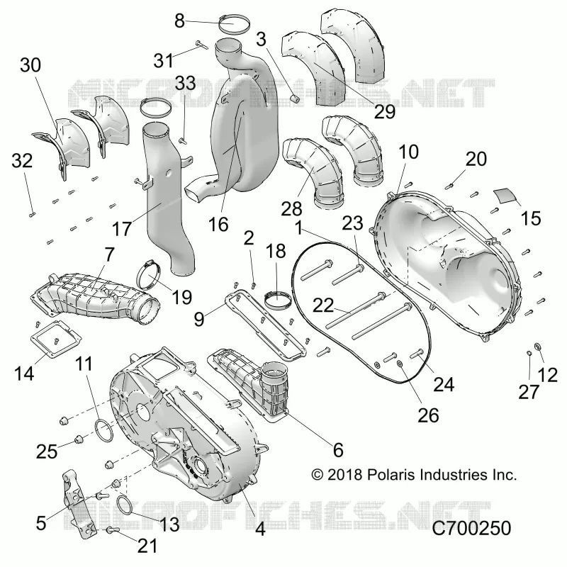 DRIVE TRAIN, COPERCHIO FRIZIONE AND DUCTING