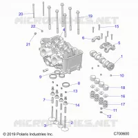 ENGINE, TESTA CILINDRO AND VALVES
