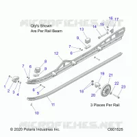 SUSPENSION, RAIL BEAMS, LH/RH