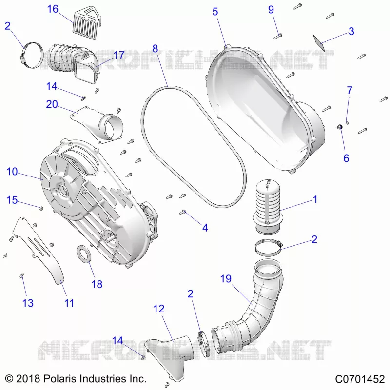 TRASMISSIONE, CLUTCH COVER AND DUCTING