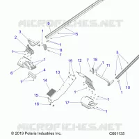 CHASSIS, PROTEZIONE FRIZIONE, FOOTRESTS, TUNNEL GRIPS