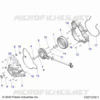 ENGINE, STATOR COVER AND FLYRUOTA