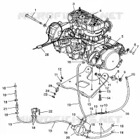 MONTAGGIO DEL MOTORE 700 RMK 0970966, 700 SKS 0970566  and EUROPEAN 700 SKS E970 (4938573857C003)