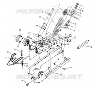 POSTERIORE SWING ARM   SHOCK 6X6 400L W948740 (4926802680C013)