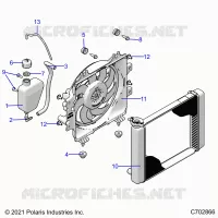 ENGINE, SISTEMA DI RAFFREDDAMENTO, RADIATOR, FAN &amp; OVERFLOW BOTTLE