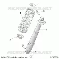 SUSPENSION, REAR SHOCK MONTAGGIO