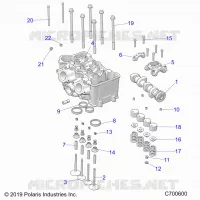 ENGINE, TESTA CILINDRO AND VALVES