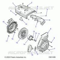 ENGINE, BLOWER HOUSING AND AUTOAVVOLGENTE
