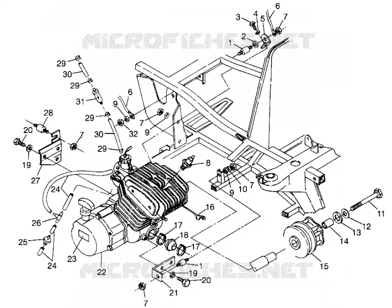 MONTAGGIO DEL MOTORE Trail Boss W97AA25C (4940574057A009)