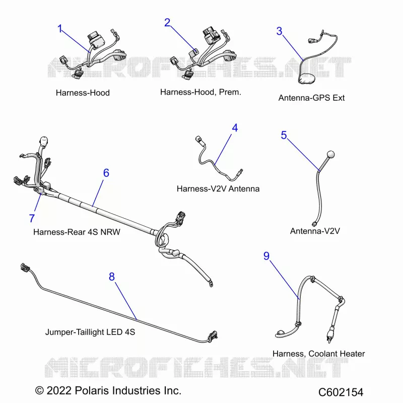 ELETTRICO, WIRE HARNESSES, HOOD/JUMPERS, GPS