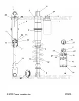 SUSPENSION, AMMORTIZZATORE POSTERIORE TRACK, W/RES.