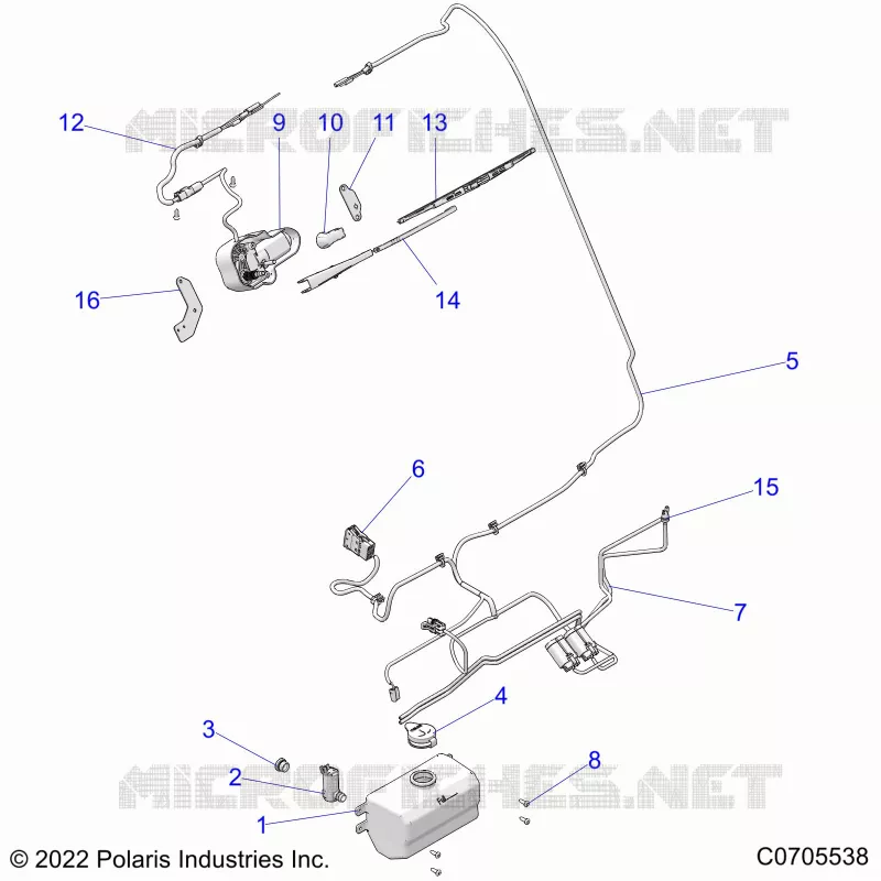 BODY, WATER BOTTLE PUMP ASM AND WIPER KIT