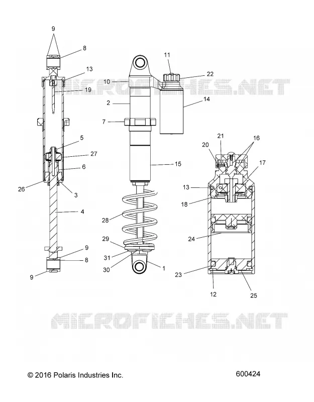 SUSPENSION, AMMORTIZZATORE POSTERIORE TRACK