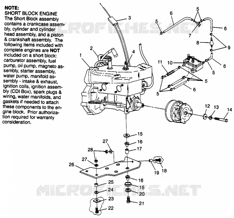 MONTAGGIO DEL MOTORE LITE GT 0973133 and EUROPEAN LITE GT E973133 (4938253825B013)