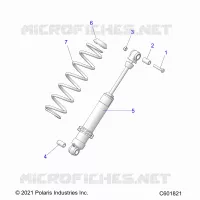 SUSPENSION, AMMORTIZZATORE POSTERIORE TRACK (7045713)