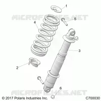 SUSPENSION, REAR SHOCK MONTAGGIO