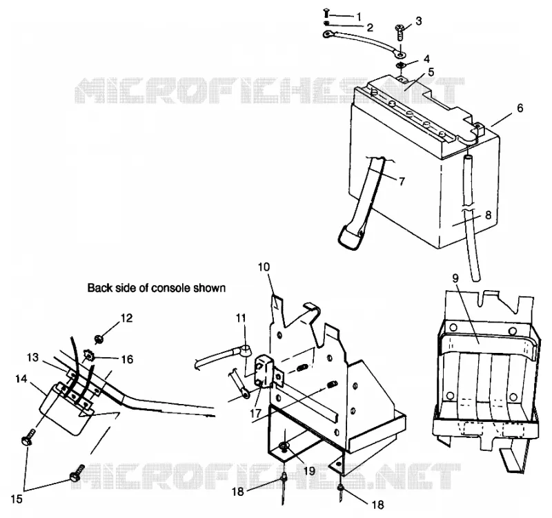BATTERIA BOX 500 EFI SKS 0962574, EFI RMK 0962974, and EUROPEAN 500 EFI SKS (4931983198C006)