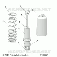 SUSPENSION, SHOCK, FRONT TRACK