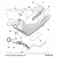 SISTEMA DI ALIMENTAZIONE CARBURANTE, FUEL TANK ASM.