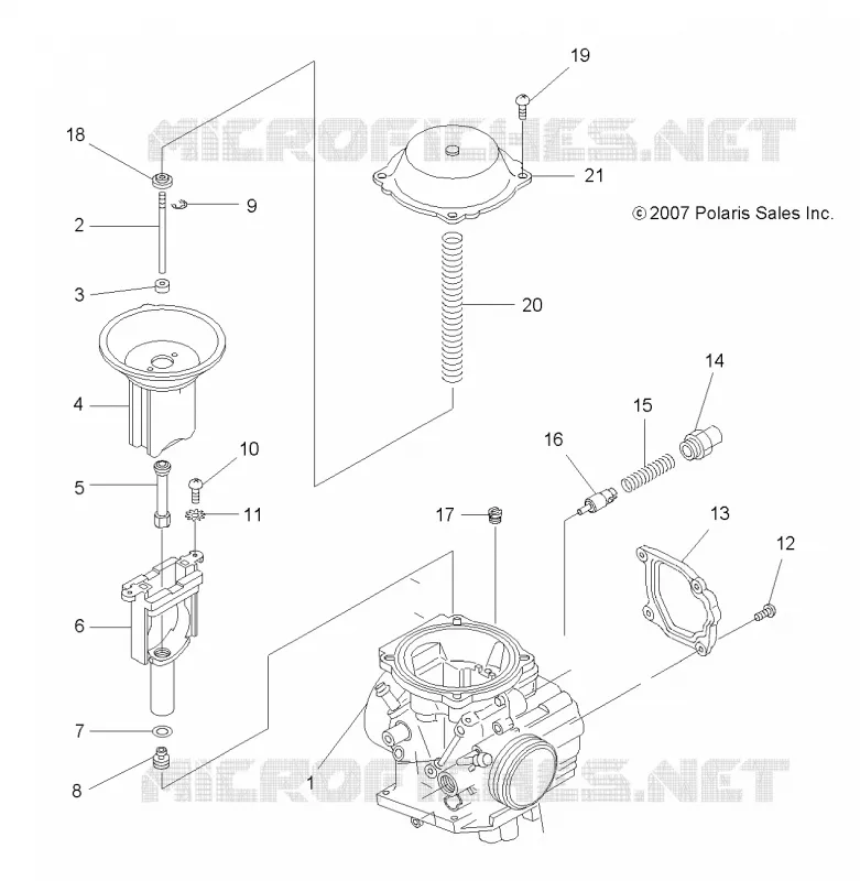 MOTORE, CARBURATORE UPPER