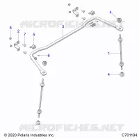SUSPENSION, REAR BARRA DI STABILIZZAZIONE