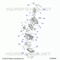 ENGINE, CRANKCASE AND ALBERO MOTORE