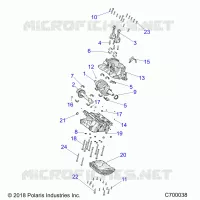 ENGINE, CRANKCASE AND ALBERO MOTORE