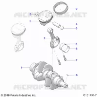 ENGINE, ALBERO MOTORE AND PISTON