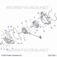 ENGINE, STATOR COVER AND FLYRUOTA