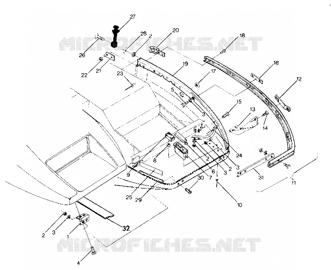 PARAURTI   CERNIERA Star, Sprint ES and StarTrak Updated 2/90 (4916811681008A)
