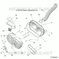 DRIVE TRAIN, COPERCHIO FRIZIONE AND DUCTING
