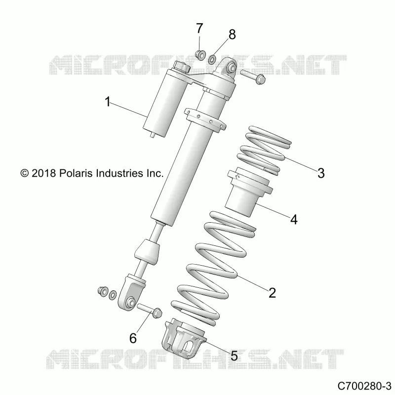SUSPENSION, SHOCK ANTERIORE MOUNTING