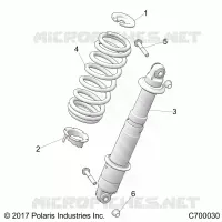 SUSPENSION, REAR SHOCK MONTAGGIO