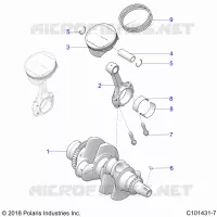 ENGINE, ALBERO MOTORE AND PISTON