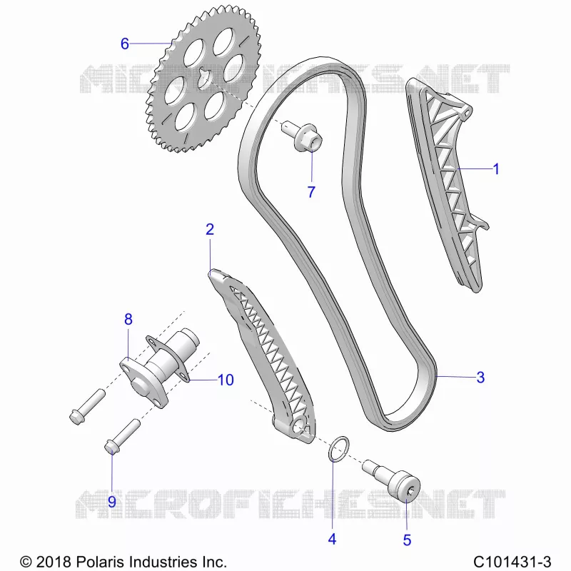 CAM CATENA AND TENSIONER