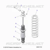 SUSPENSION, AMMORTIZZATORE POSTERIORE TRACK (7043994)
