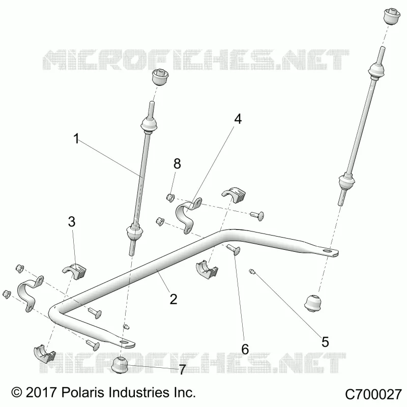 SUSPENSION, POSTERIORE STRUT STABILIZZATORE