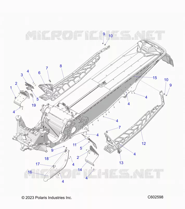 CHASSIS, PROTEZIONE FRIZIONE, FOOTRESTS, AND RUNNINGBOARDS