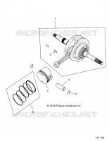 ENGINE, ALBERO MOTORE, CONNECTING ROD AND PISTON