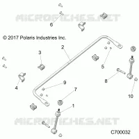 SUSPENSION, FRONT BARRA DI STABILIZZAZIONE