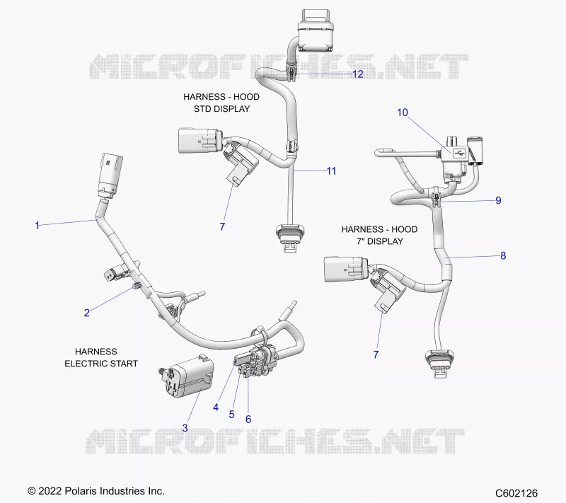 ELETTRICO, WIRE HARNESS, HOOD, ELEC. START